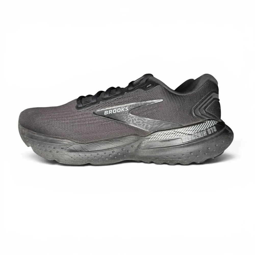 Brooks Glycerin GTS 21 Shoes Mens 8 EE Wide(2E) Triple Black Running 1104202E020